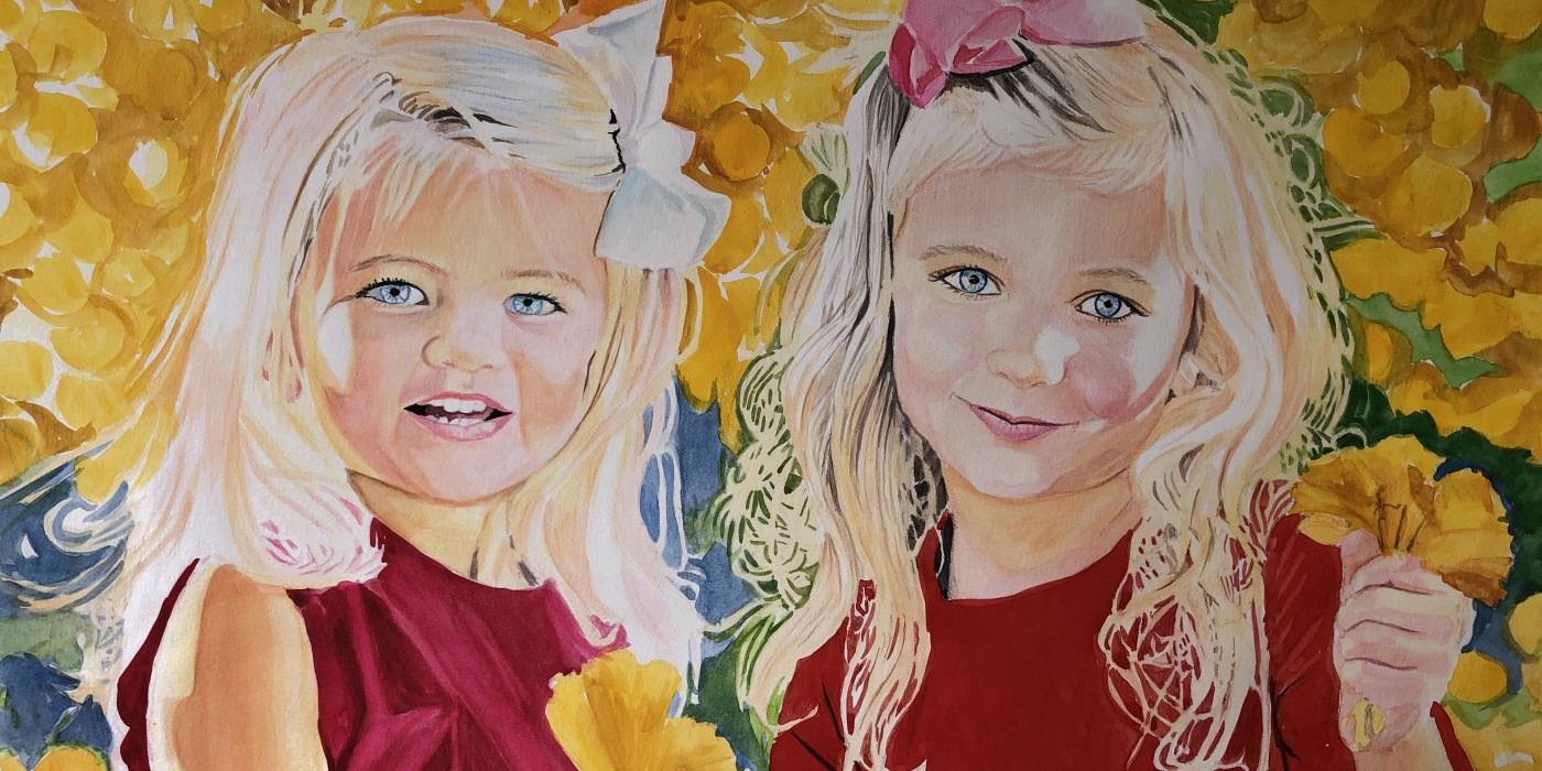 Fifi LeFan's Two Girls in Red